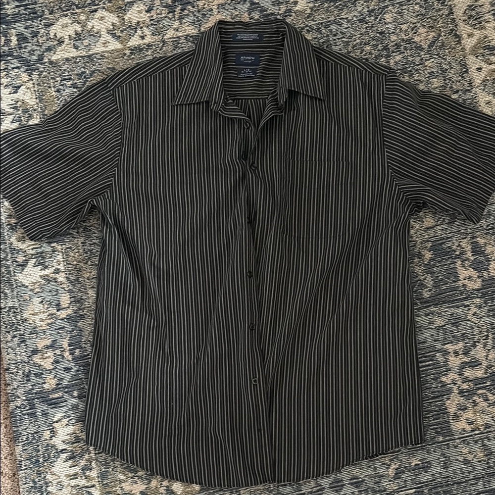 Men's Black Striped Shirt